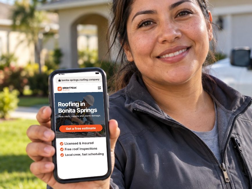 bonita-springs.roofing.company open in a phone browser